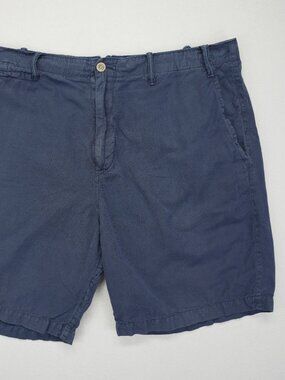 Polo Ralph Lauren Linen Blend Shorts Men's 38 Navy Blue Straight Fit Inseam